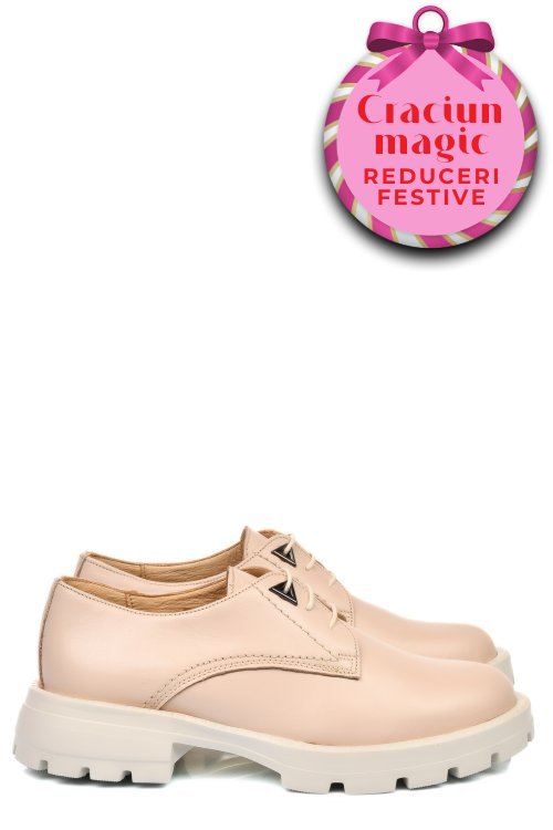 Pantofi bej piele naturala 2s7751615np