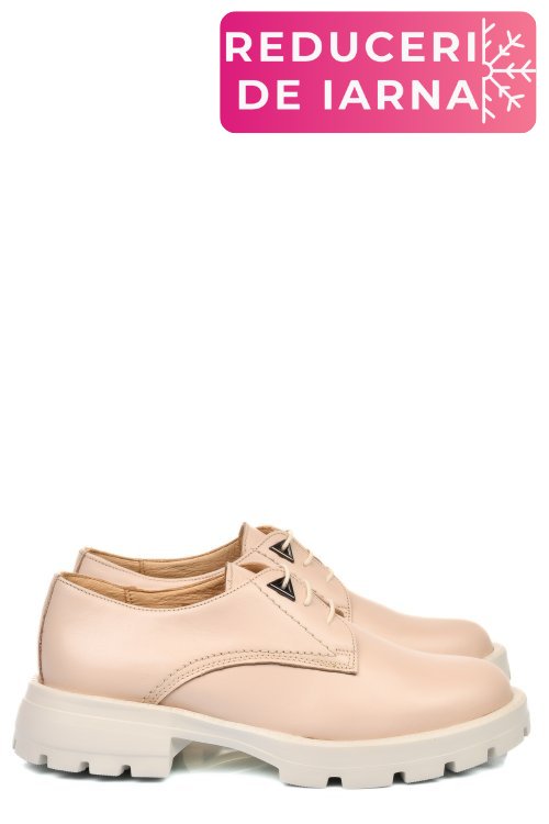 Pantofi bej piele naturala 2s7751615np