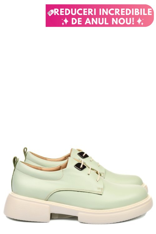Pantofi verzi piele naturala  251622np