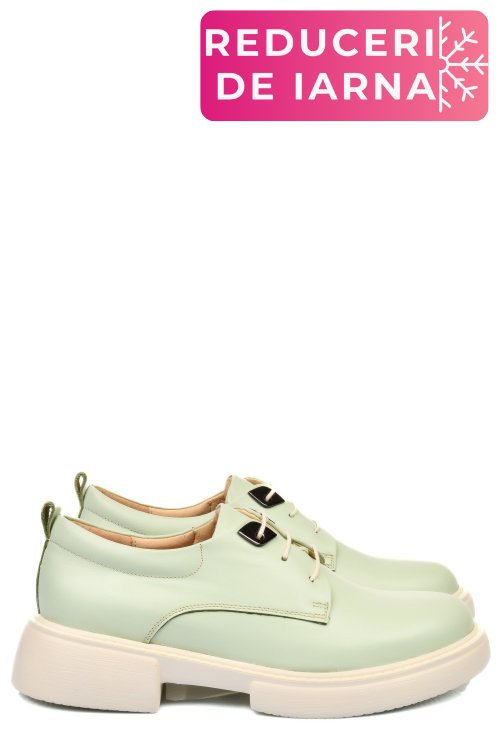 Pantofi verzi piele naturala  251622np