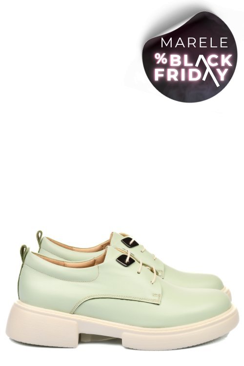 Pantofi verzi piele naturala  251622np