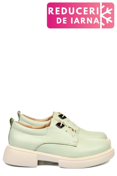 Pantofi verzi piele naturala  251622np