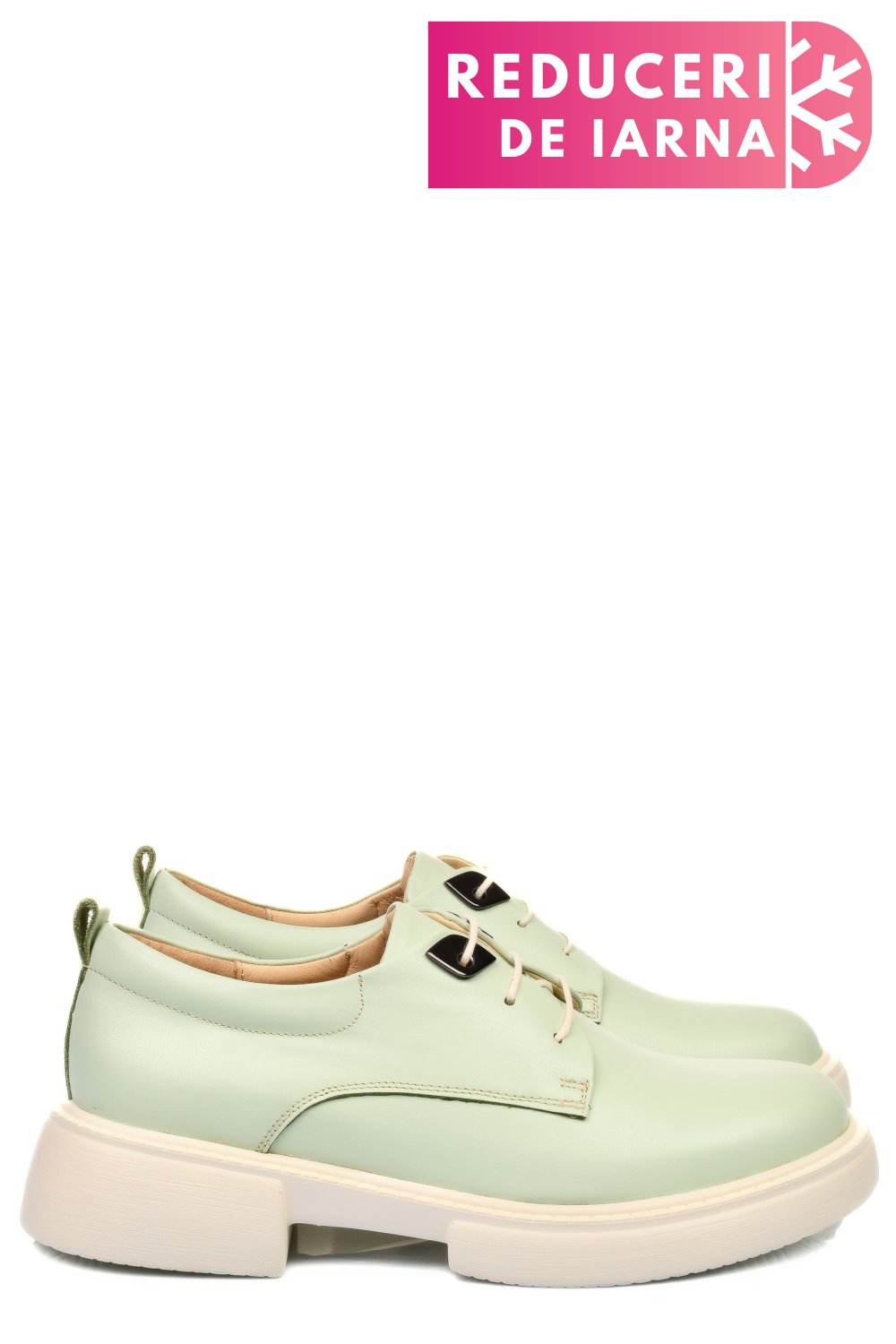 PANTOFI VERZI PIELE NATURALA  251622NP