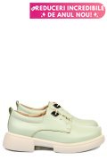PANTOFI VERZI PIELE NATURALA  251622NP