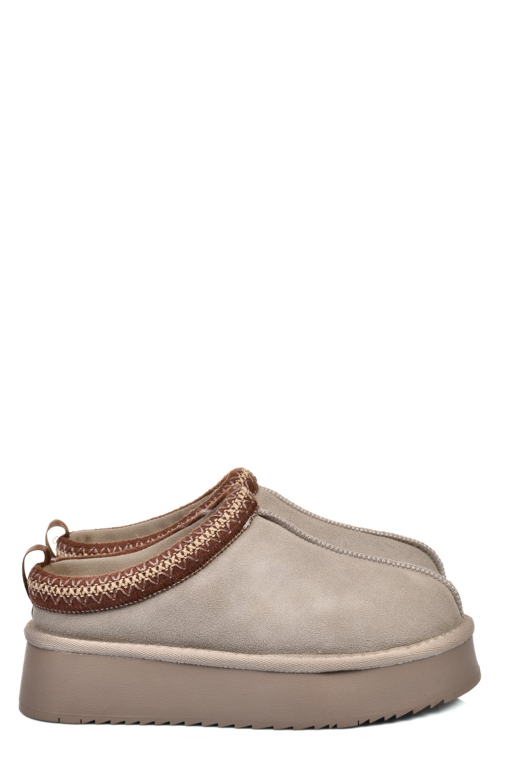 SOPRANI COUTURE, SABOTI TAUPE PIELE NATURALA INTOARSA SCW421P19