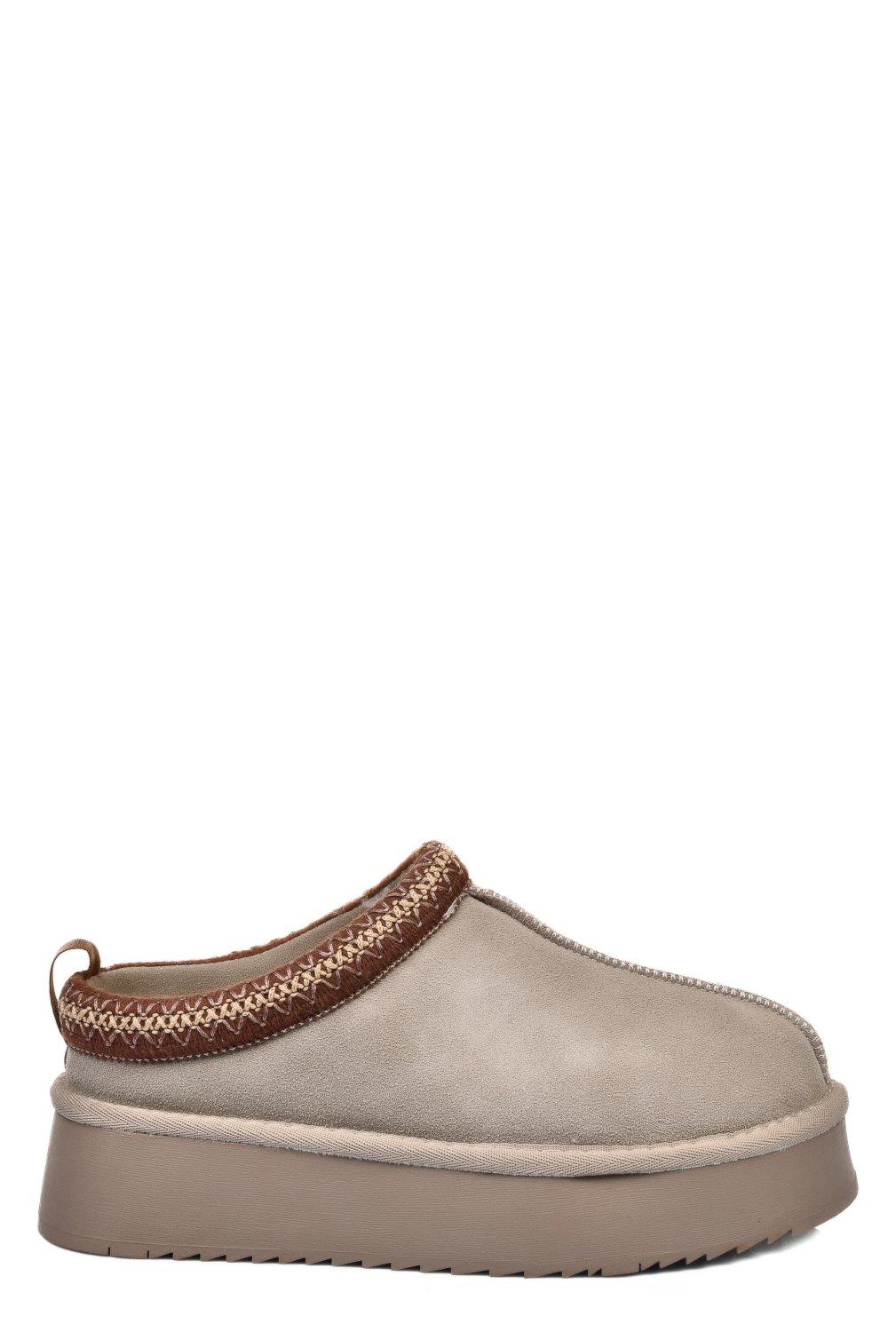 SOPRANI COUTURE, SABOTI TAUPE PIELE NATURALA INTOARSA SCW421P19