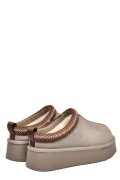 SOPRANI COUTURE, SABOTI TAUPE PIELE NATURALA INTOARSA SCW421P19