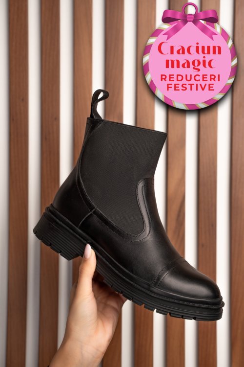 Ghete negre piele naturala 9s77494