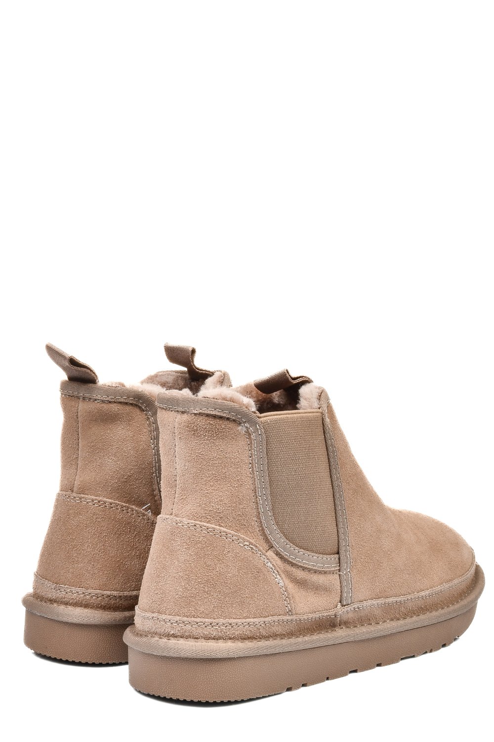 GHETE DAMA IMBLANITE PIELE NATURALA INTOARSA TAUPE 1S77208