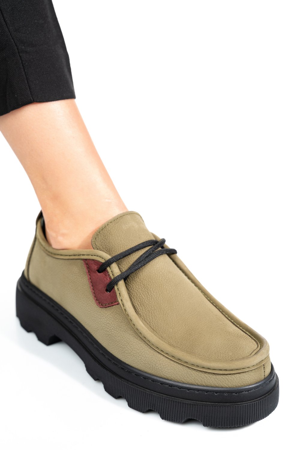 PANTOFI VERZI PIELE NATURALA NABUK APCKD-9524