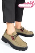 PANTOFI VERZI PIELE NATURALA NABUK APCKD-9524