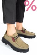 PANTOFI VERZI PIELE NATURALA NABUK APCKD-9524