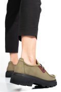 PANTOFI VERZI PIELE NATURALA NABUK APCKD-9524