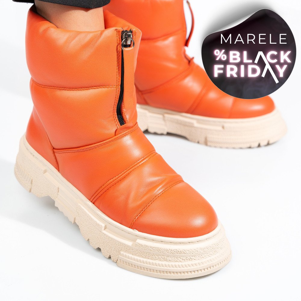 GHETE PORTOCALII PIELE NATURALA APCK4005