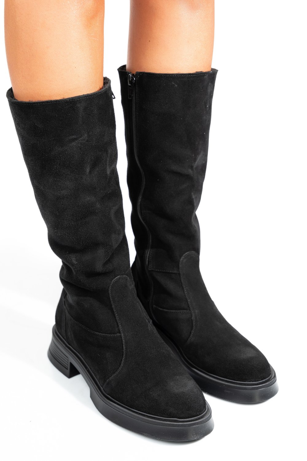 CIZME NEGRE PIELE NATURALA INTOARSA 8S7708