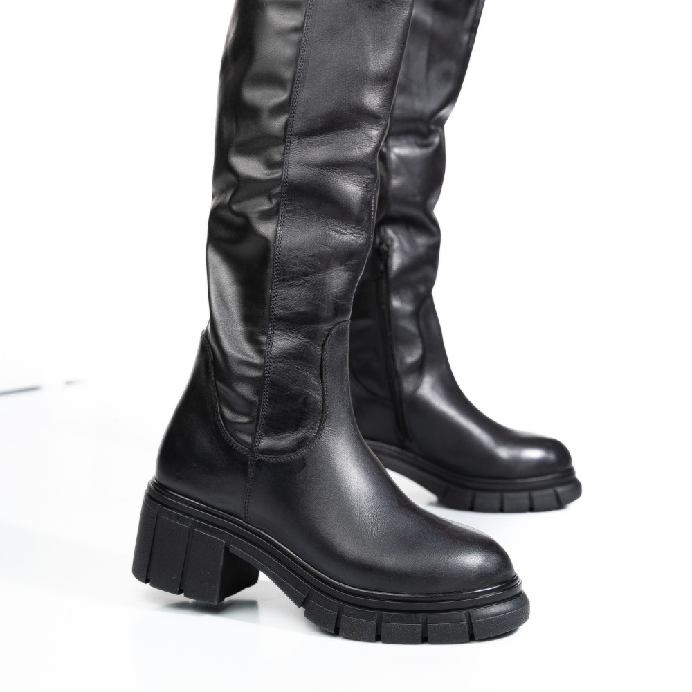 CIZME NEGRE PIELE NATURALA 1S770691