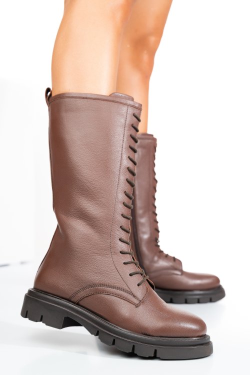 Ghete maro inchis piele naturala 1s770552