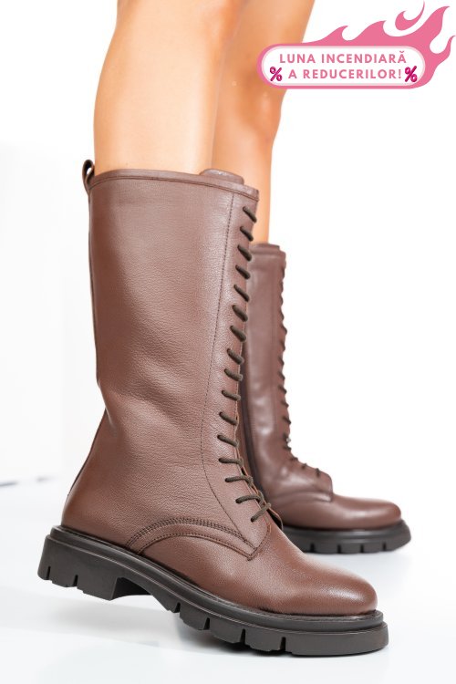 Ghete maro inchis piele naturala 1s770552