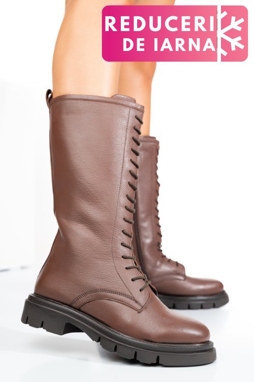 Ghete maro inchis piele naturala 1s770552