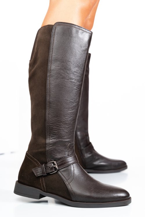 Cizme dama piele naturala maro inchis 8s77795