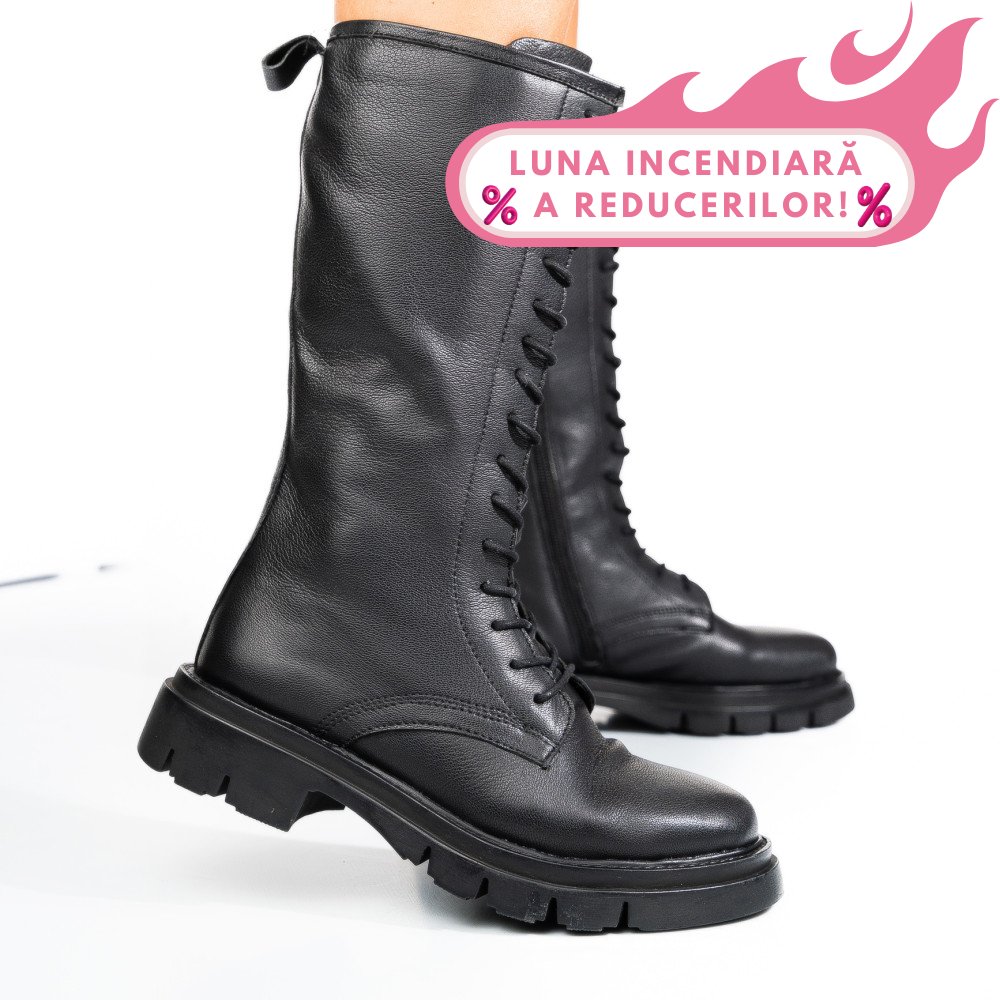 GHETE NEGRE PIELE NATURALA 1S770552