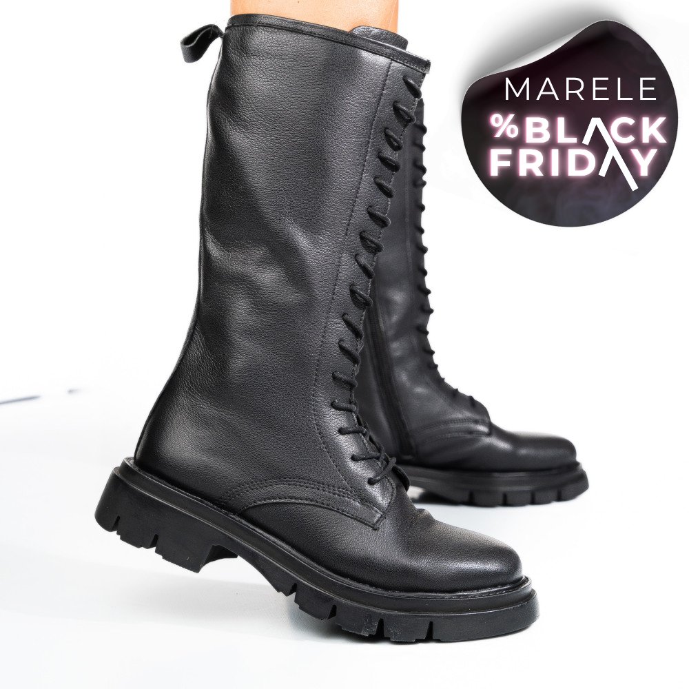 GHETE NEGRE PIELE NATURALA 1S770552