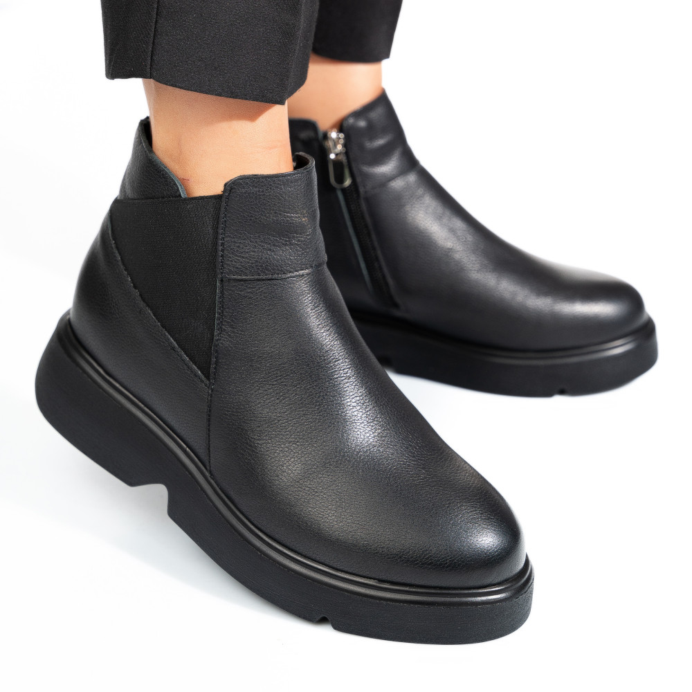 GHETE NEGRE PIELE NATURALA 2S77266