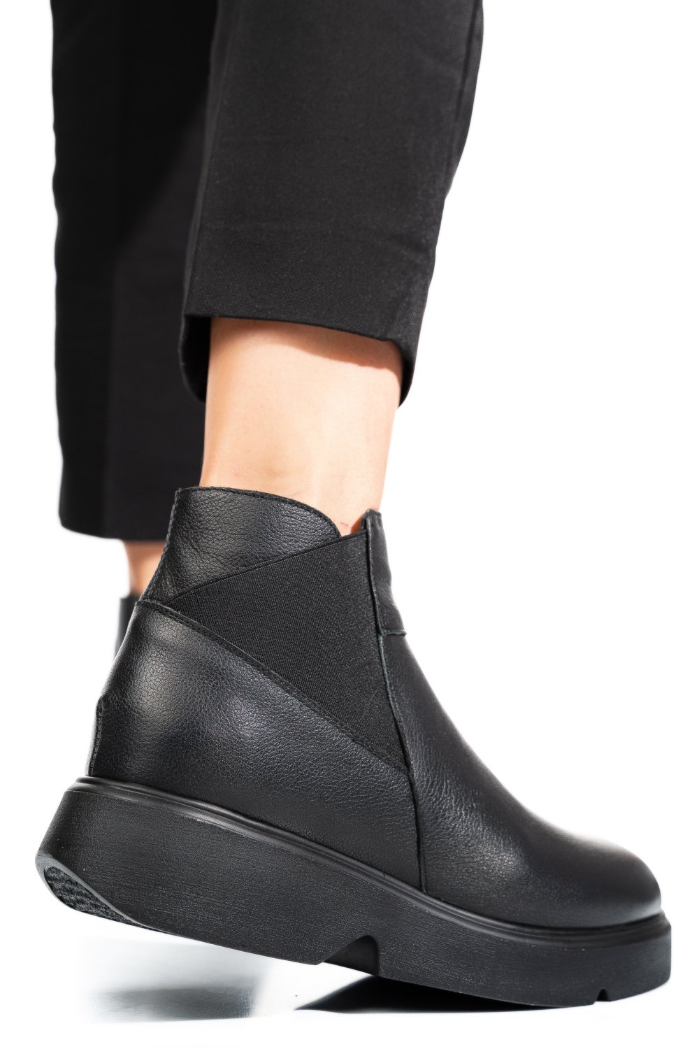GHETE NEGRE PIELE NATURALA 2S77266