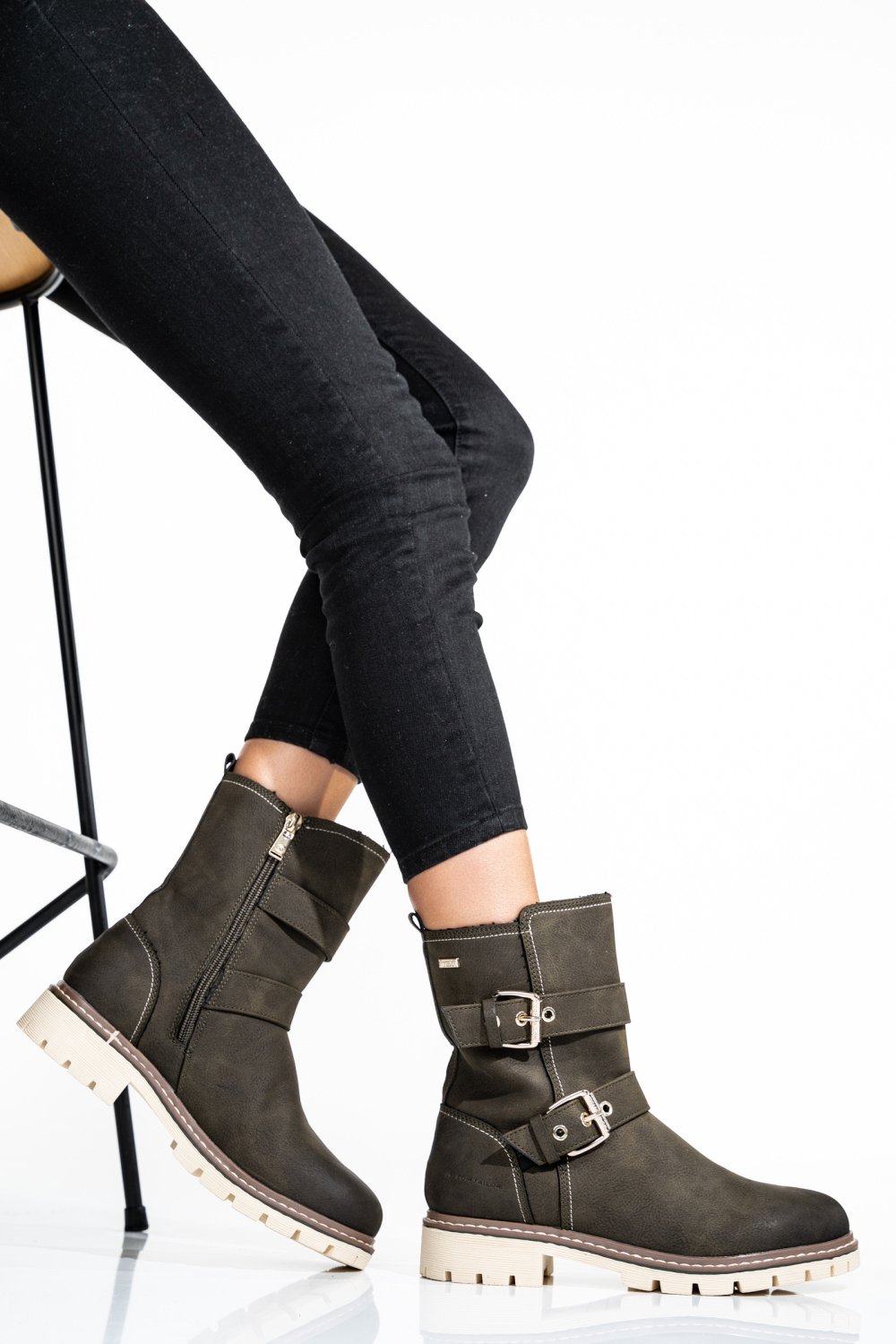 TOM TAILOR, GHETE FEMEI KHAKI 4S77298307