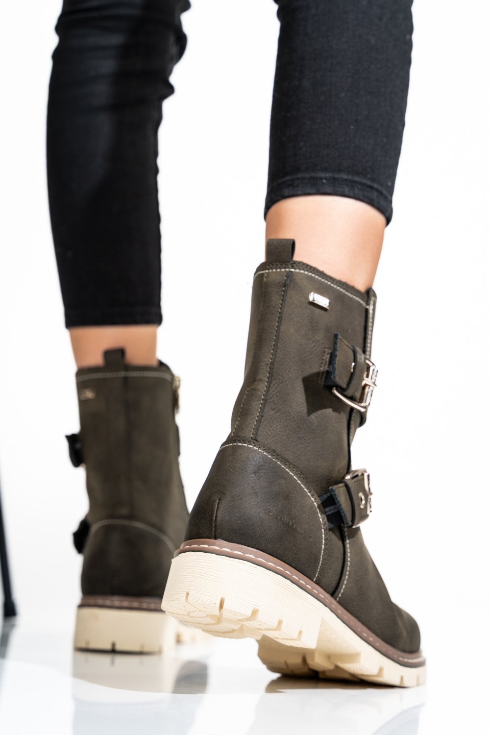 TOM TAILOR, GHETE FEMEI KHAKI 4S77298307