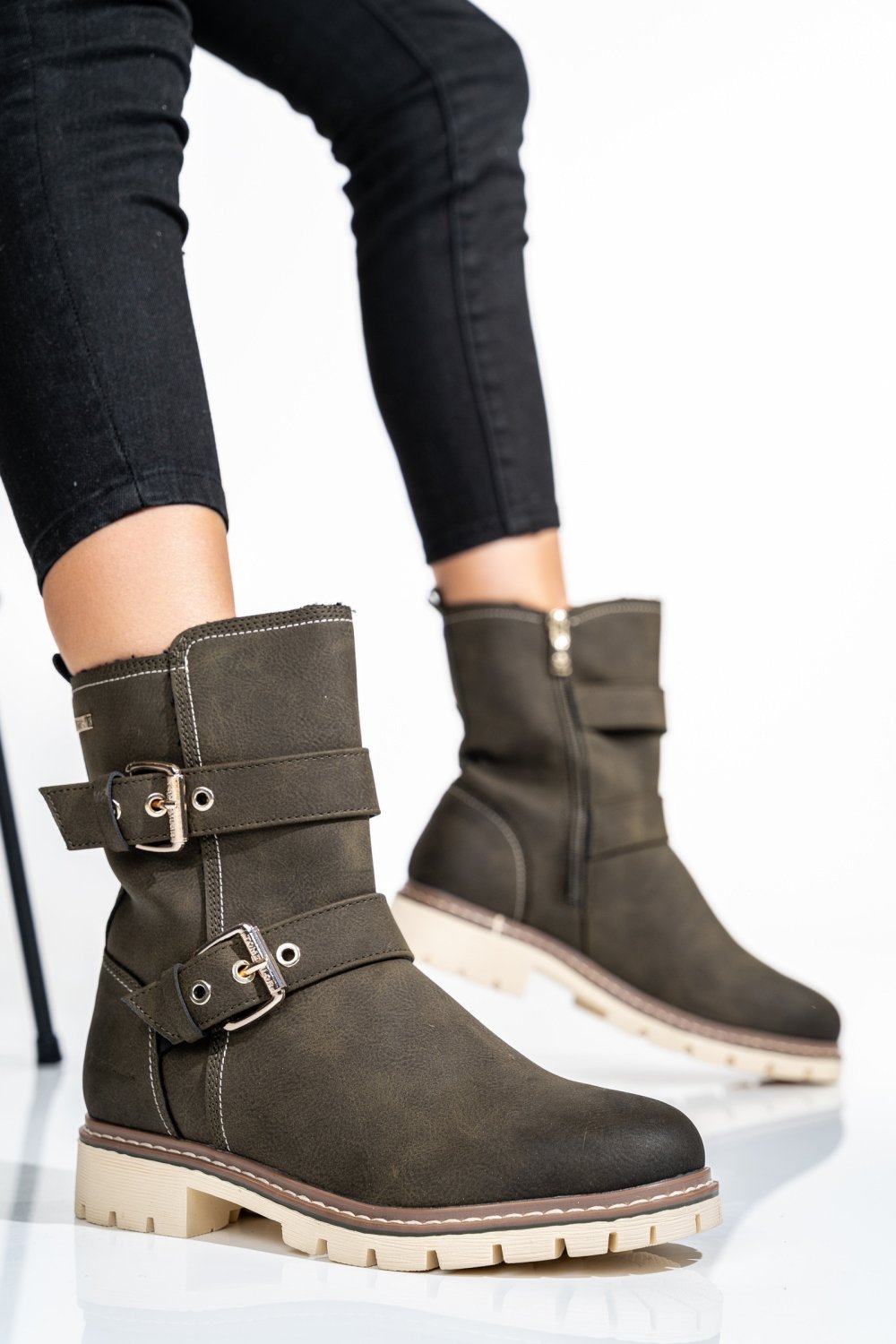 TOM TAILOR, GHETE FEMEI KHAKI 4S77298307