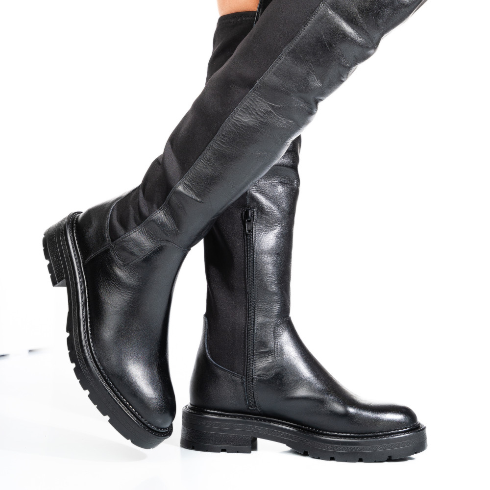 CIZME NEGRE PIELE NATURALA 1S770882