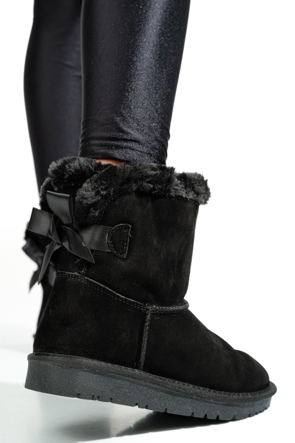 CIZME NEGRE PIELE NATURALA INTOARSA 8SP132
