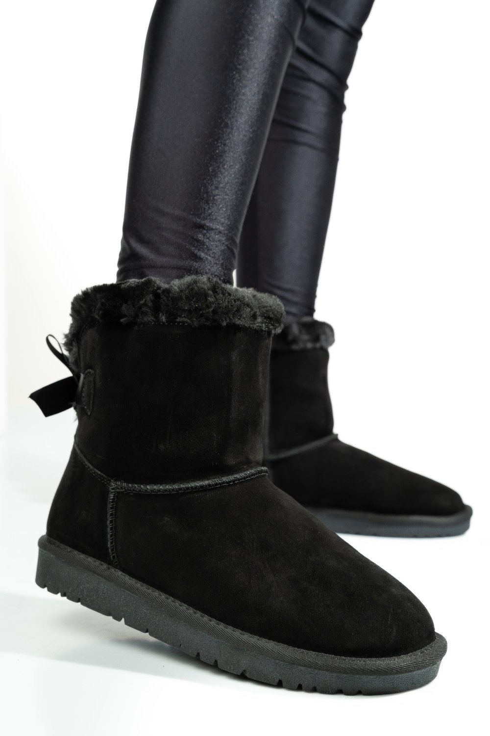 CIZME NEGRE PIELE NATURALA INTOARSA 8SP132