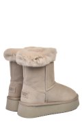 SOPRANI COUTURE, CIZME GRI PIELE NATURALA INTOARSA SCW421P14