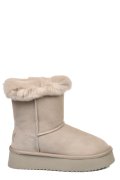 SOPRANI COUTURE, CIZME GRI PIELE NATURALA INTOARSA SCW421P14