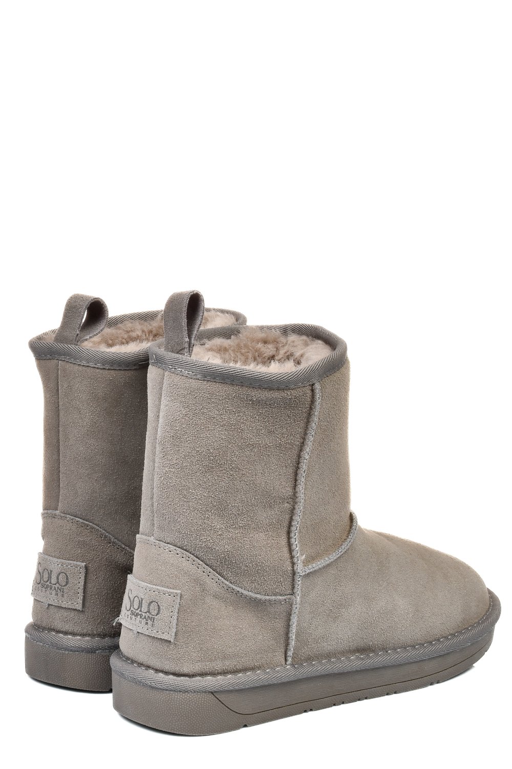 SOPRANI COUTURE, CIZME TAUPE PIELE NATURALA INTOARSA SCW421P08