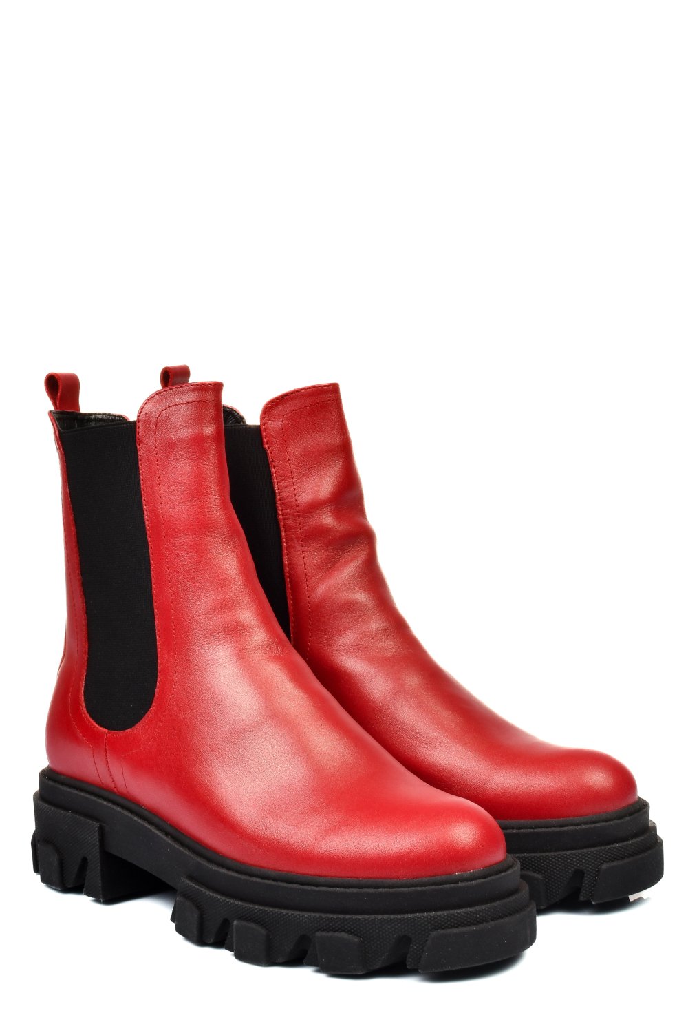 GHETE ROSII PIELE NATURALA 2S7725