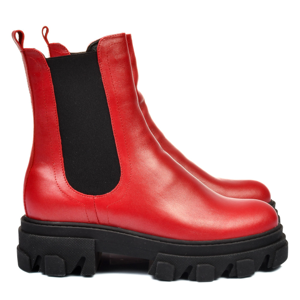 GHETE ROSII PIELE NATURALA 2S7725