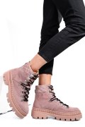 GHETE ROZ PIELE NATURALA INTOARSA WH438H07