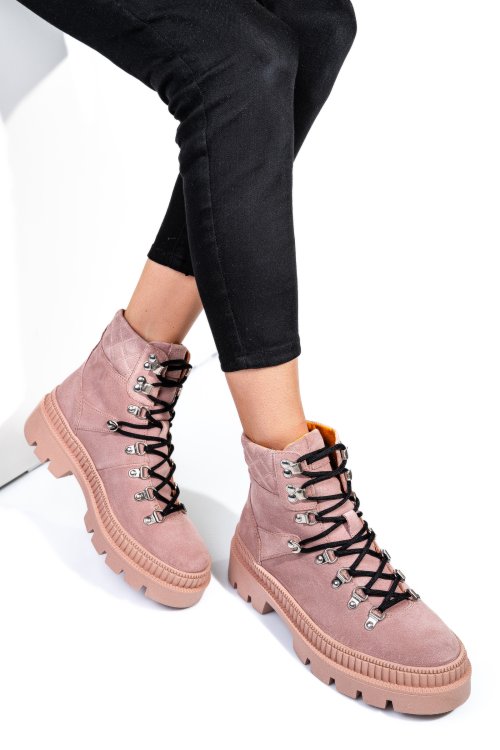 Ghete roz piele naturala intoarsa wh438h07