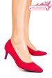 Pantofi dama guban piele naturala intoarsa magenta 3s77514
