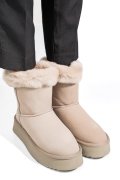SOPRANI COUTURE, CIZME GRI PIELE NATURALA INTOARSA SCW421P14