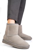 SOPRANI COUTURE, CIZME TAUPE PIELE NATURALA INTOARSA SCW421P08