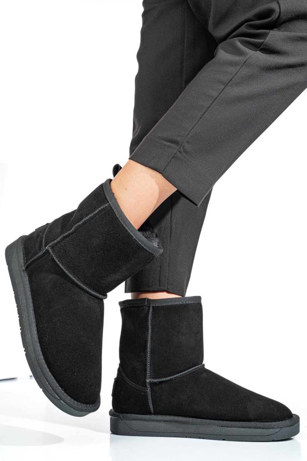 SOPRANI COUTURE, CIZME NEGRE PIELE NATURALA INTOARSA SCW421P08