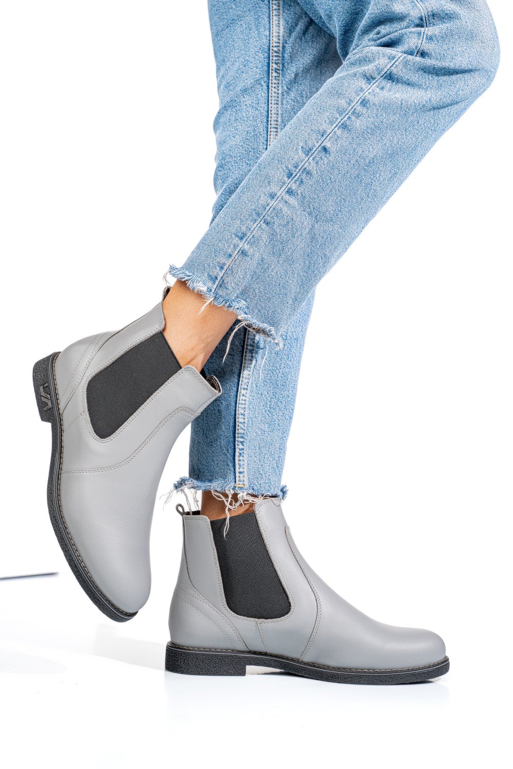 GHETE GRI PIELE NATURALA 2S7711