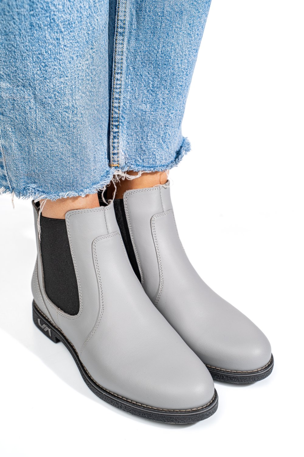 GHETE GRI PIELE NATURALA 2S7711