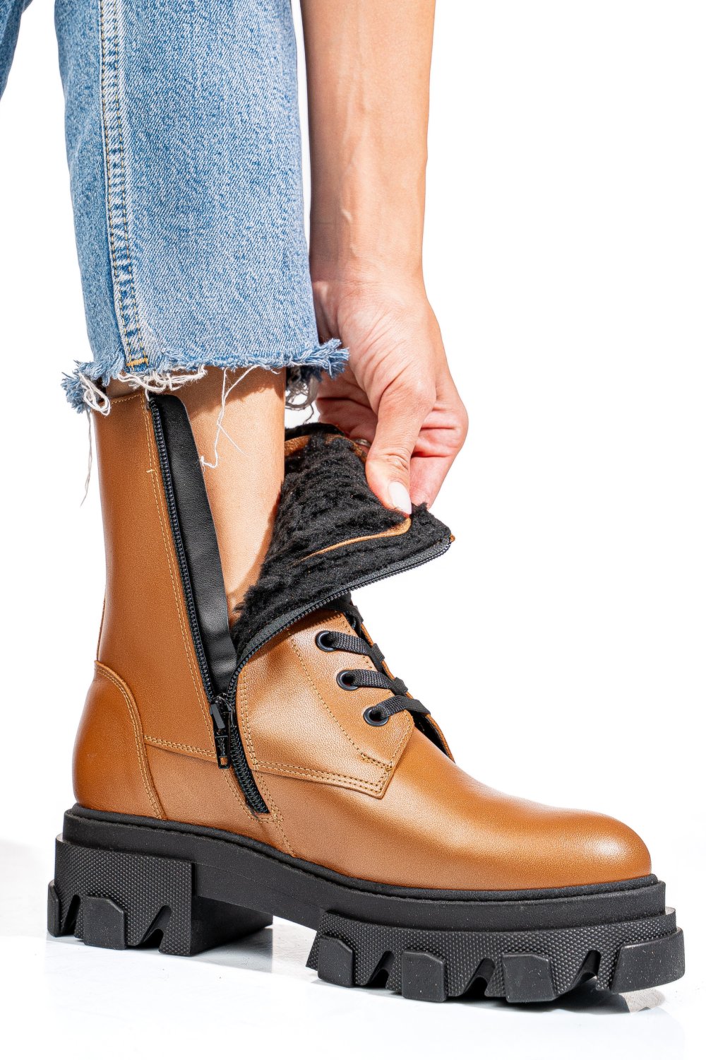 GHETE CAPPUCCINO PIELE NATURALA 1S7724