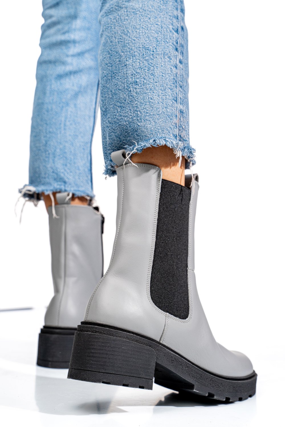 GHETE GRI PIELE NATURALA 2S7724