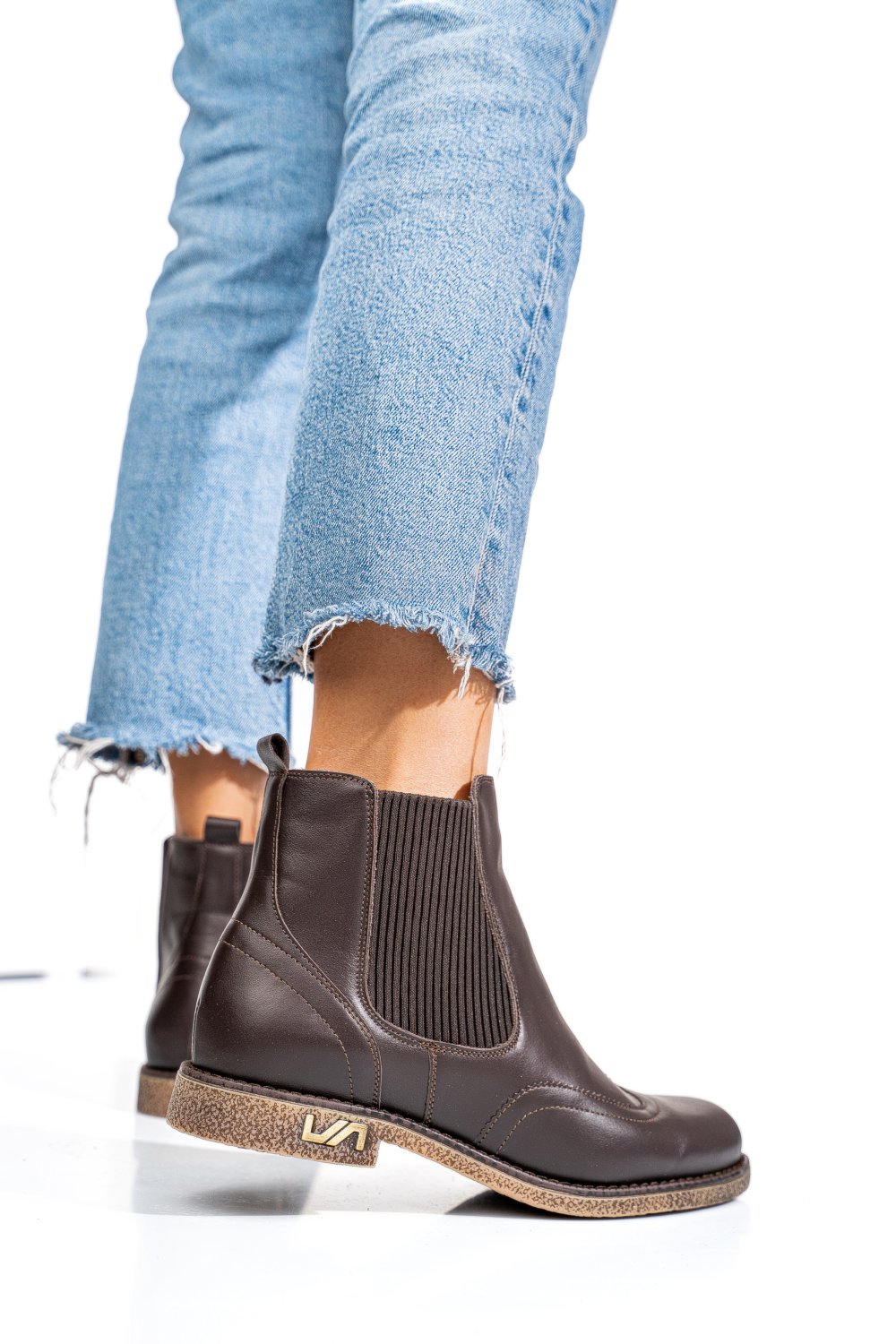 GHETE DARK BROWN PIELE NATURALA 2S7712